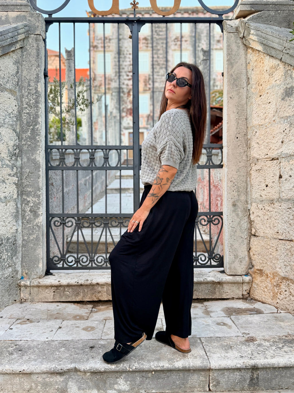 BLUZKA SWETER ELIZA krótki rękaw
