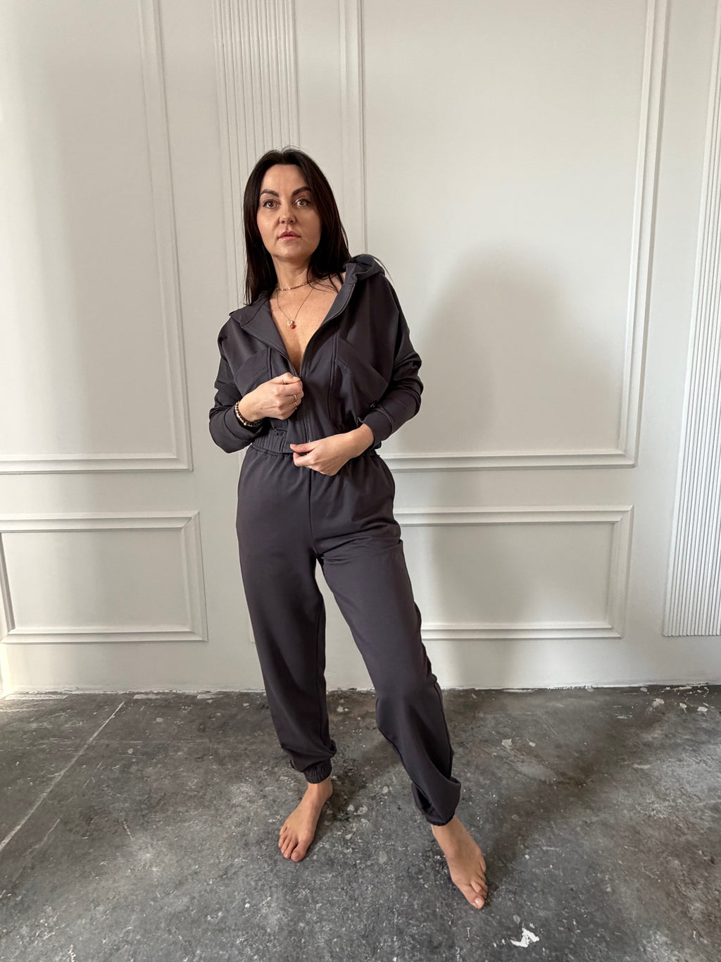 Bluza AMARA antracytowa 100% bawełna