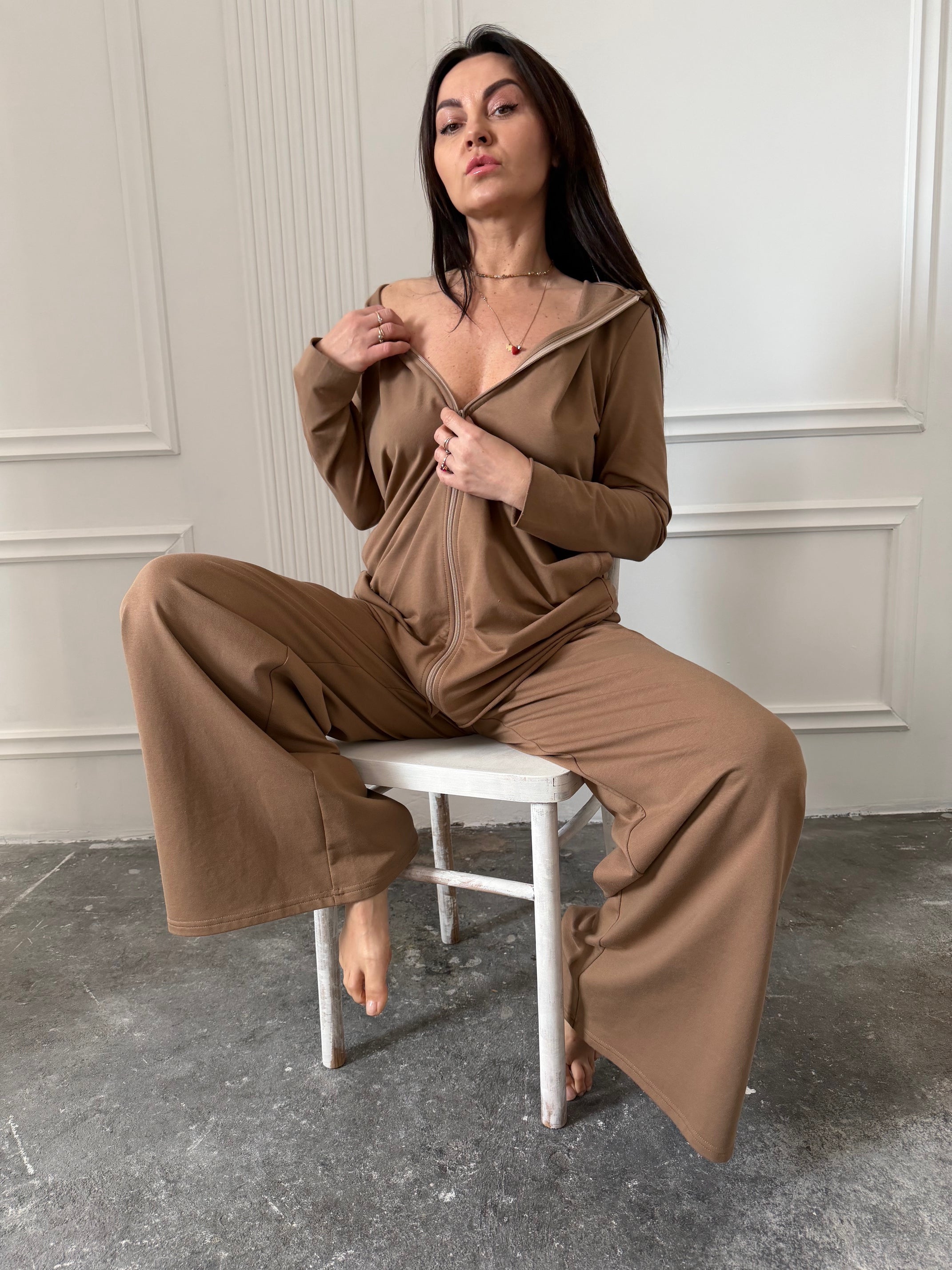 Dres TAMARA karmelowy 100% bawełna