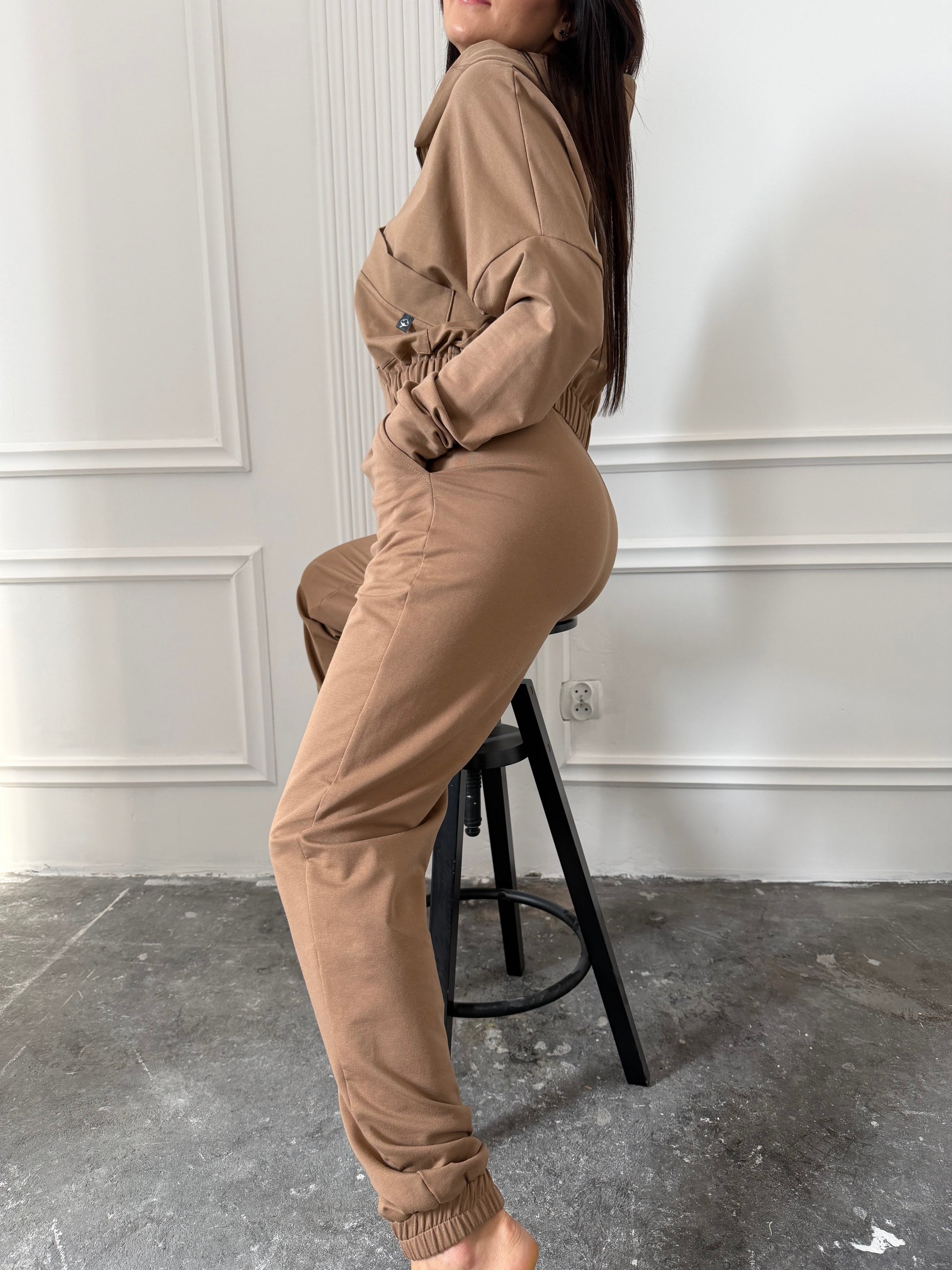 Dres AMARA karmelowy 100% bawełna