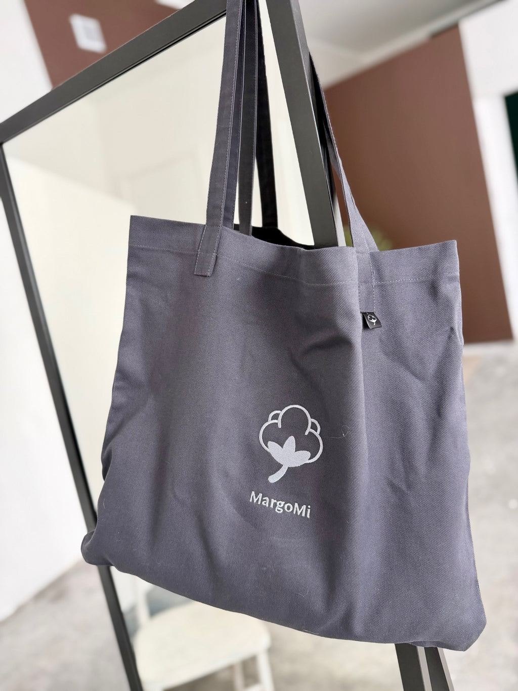 Torebka MARGOMI 100% bawełna ANTRACYTOWA