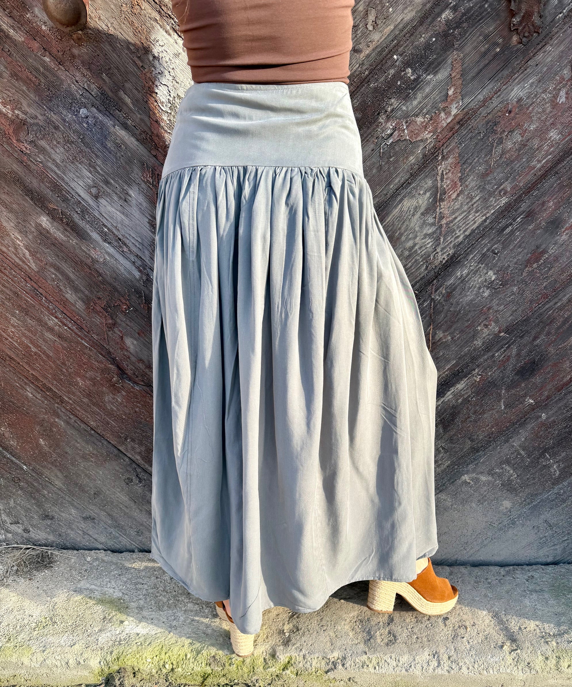 Spódnica maxi szara