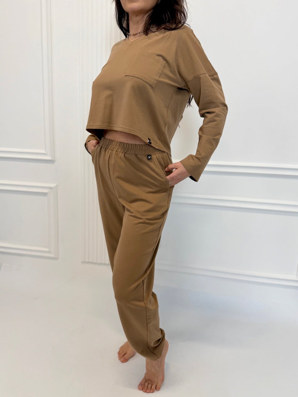 Spodnie dresowe PONES karmel