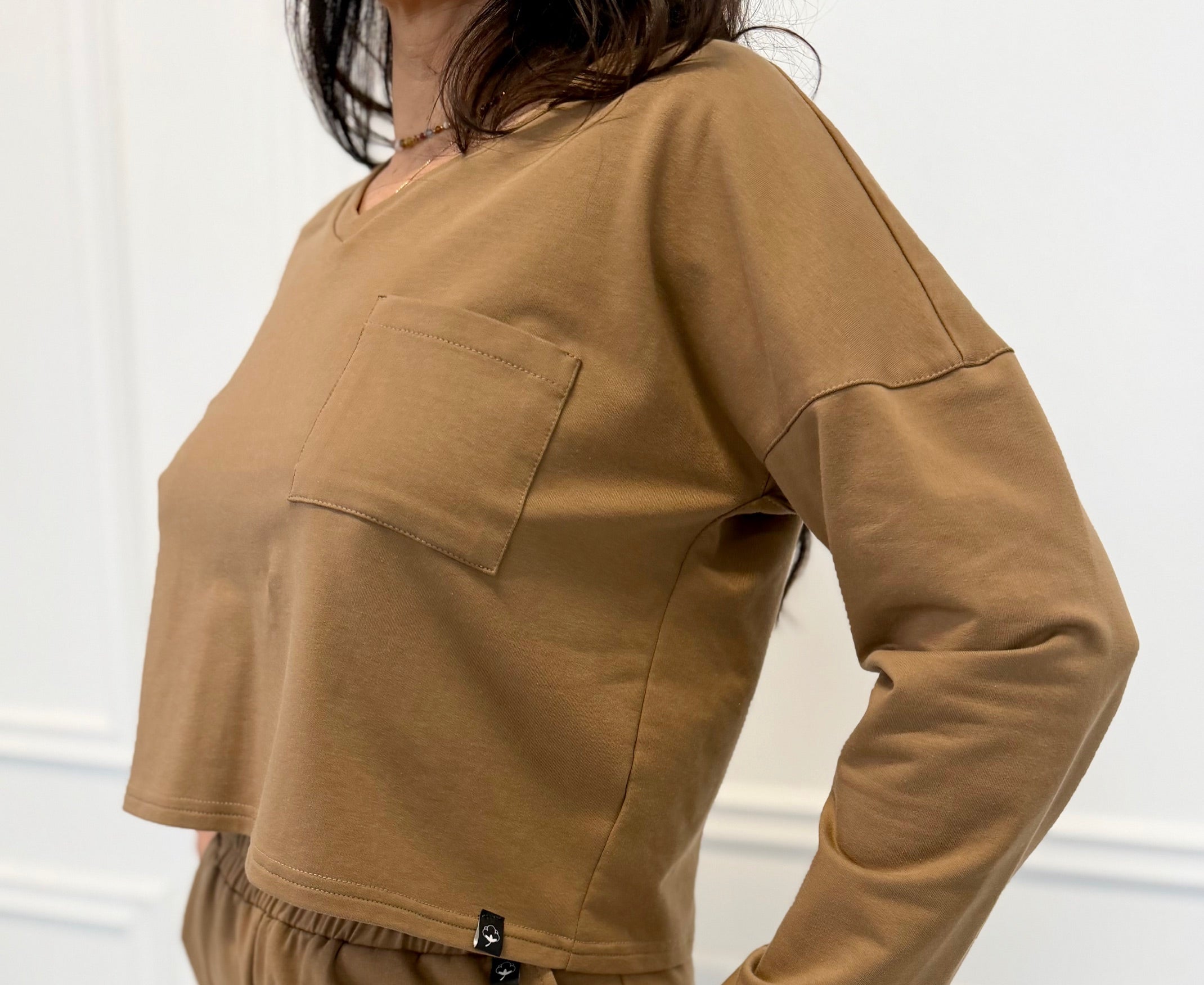 Bluza OMIRA karmelowa 100% bawełna
