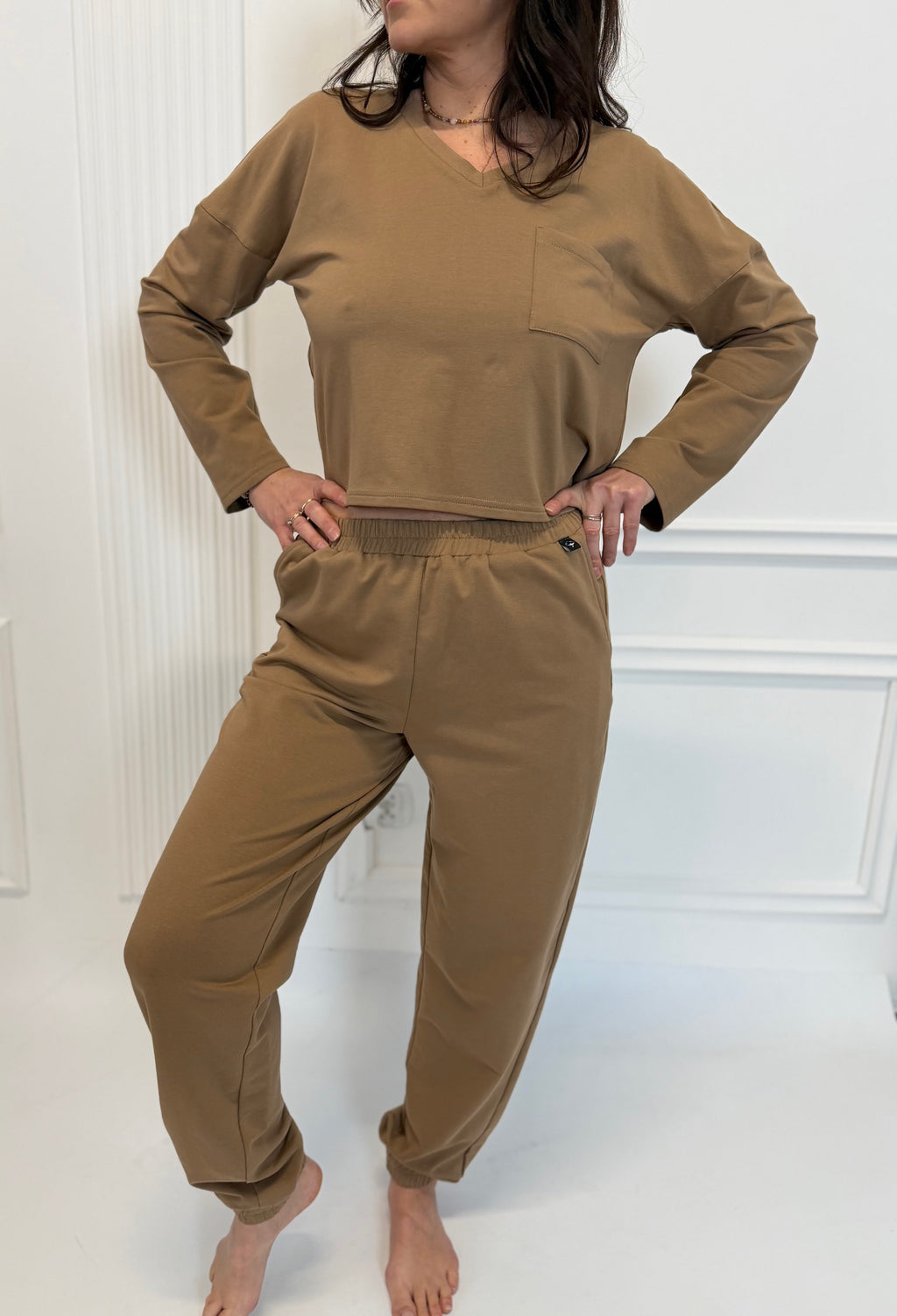 Bluza OMIRA karmelowa 100% bawełna