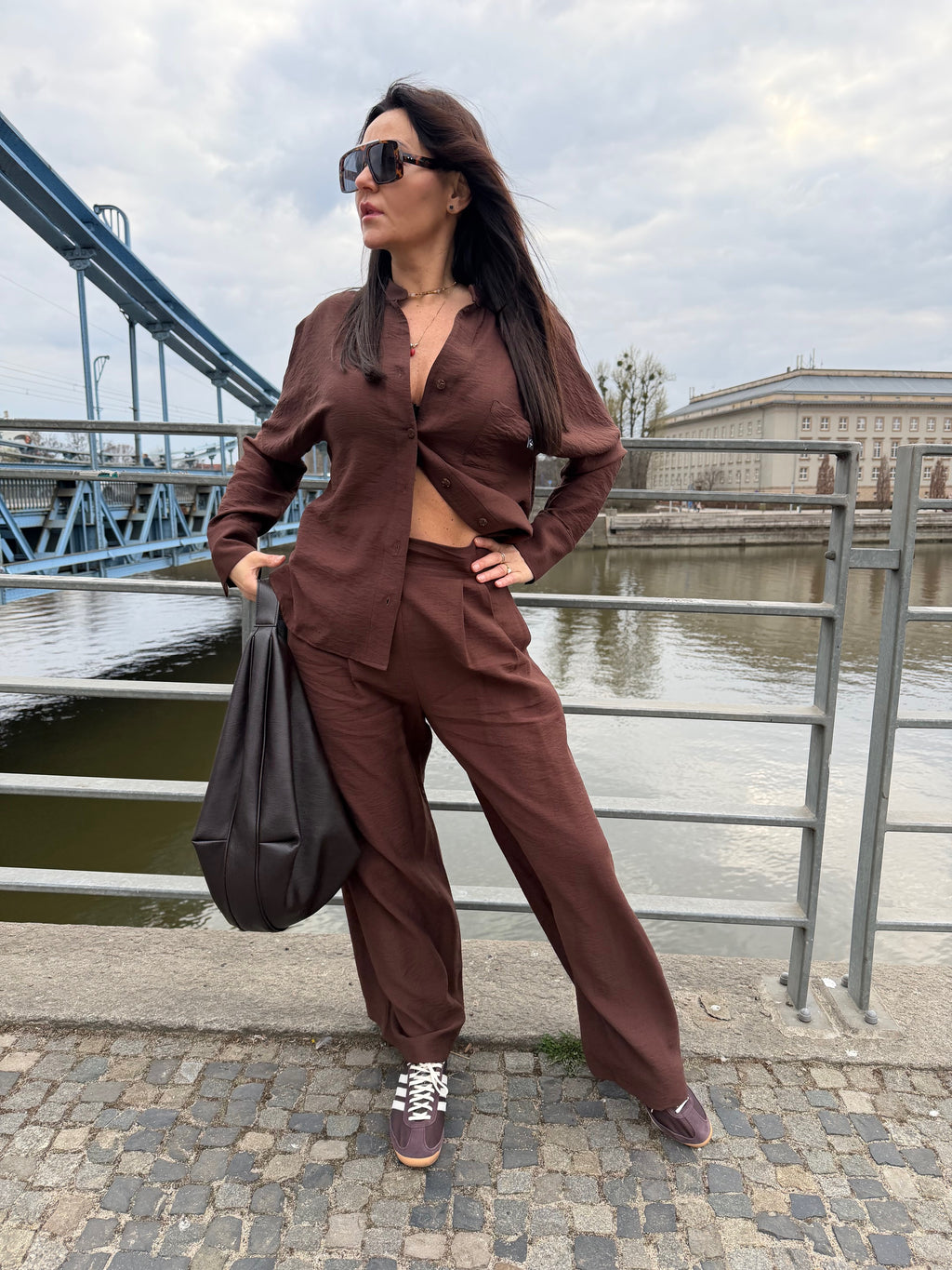 Komplet LANA & IVA czekoladowa wiskoza